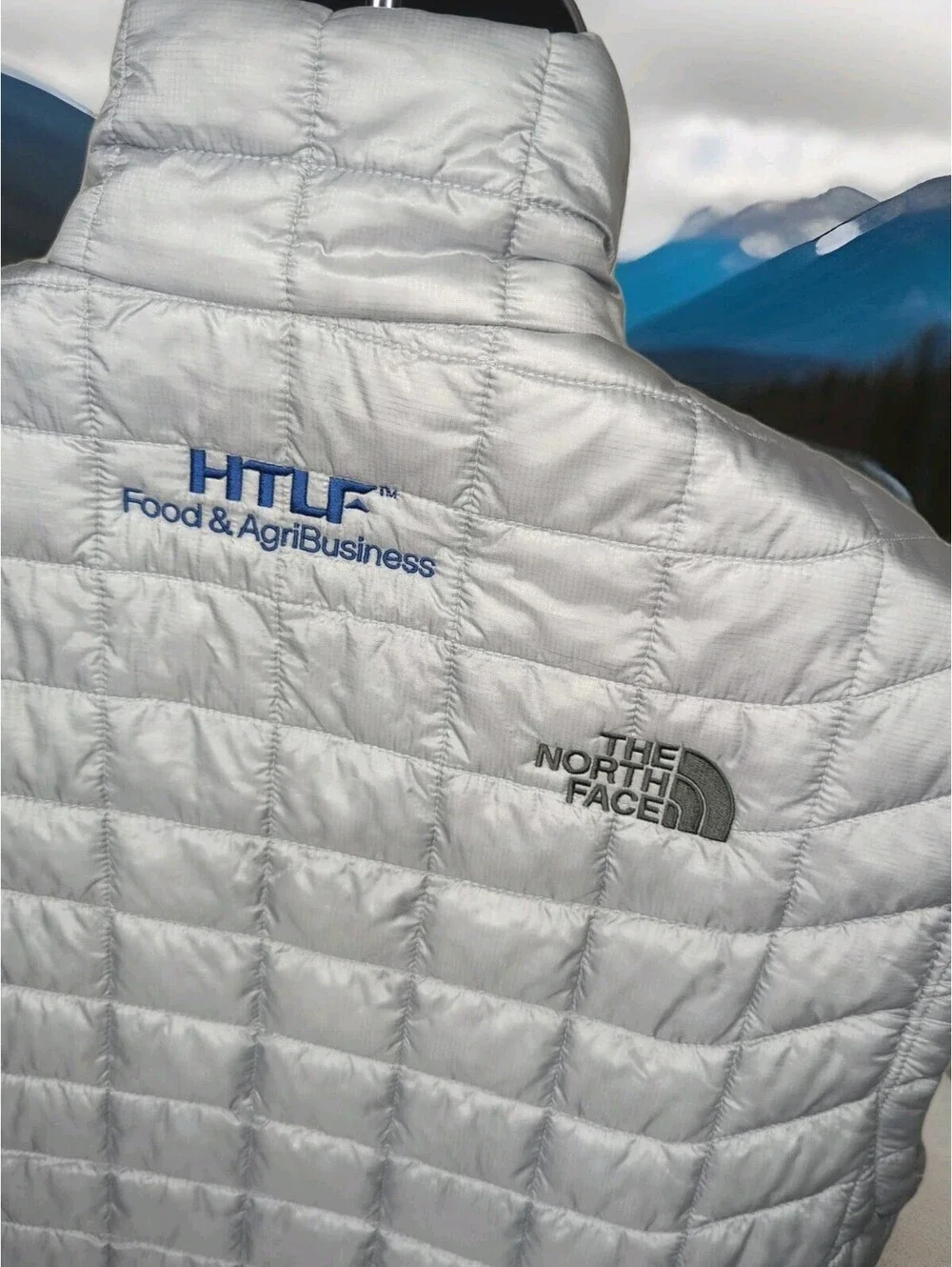 THE NORTH FACE VEST MEN'S THERMOBALL TREKKER QUILTED JACKET SILVER MEDIUM WINTER